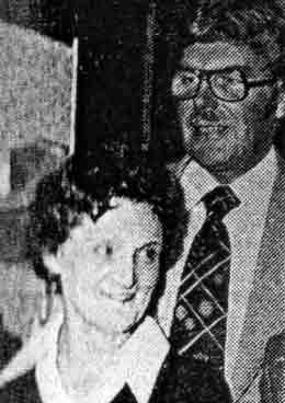 Eddie Wilkins and Marie Hendry of the Lochy Bar Fort William 1979