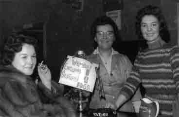 Tron Bar interior with 3 ladies 1960s