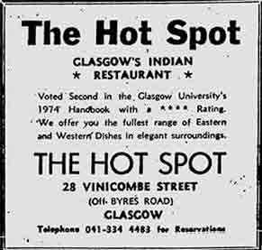 Hot Spot advert 1974