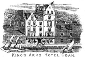 Drawing of The Kings Arms Hotel Oban 1895