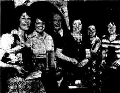 Winners of Glasgow's first ladies darts league 1976