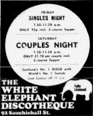 White Elephant advert 1976